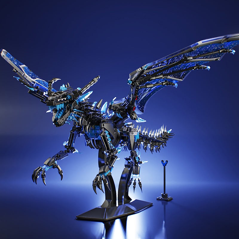 Le Yi 68257-8 Fire Dragon Ice Dragon Mecha Model Gift Toys Difficult Educational Assembled Small Particle Building Blocks - Image 4